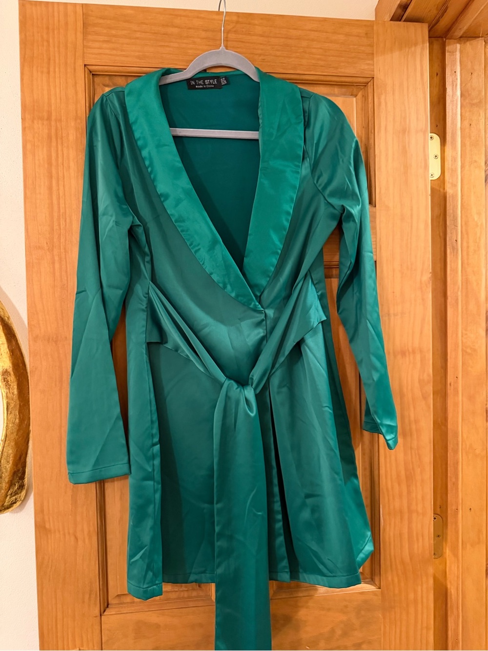 Emerald Satin Dress